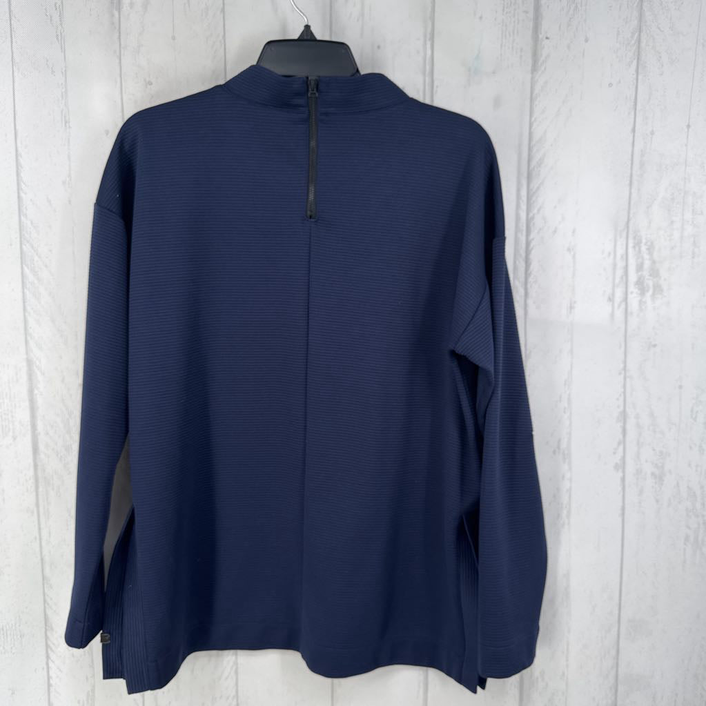 L ribbed mock neck l/s top