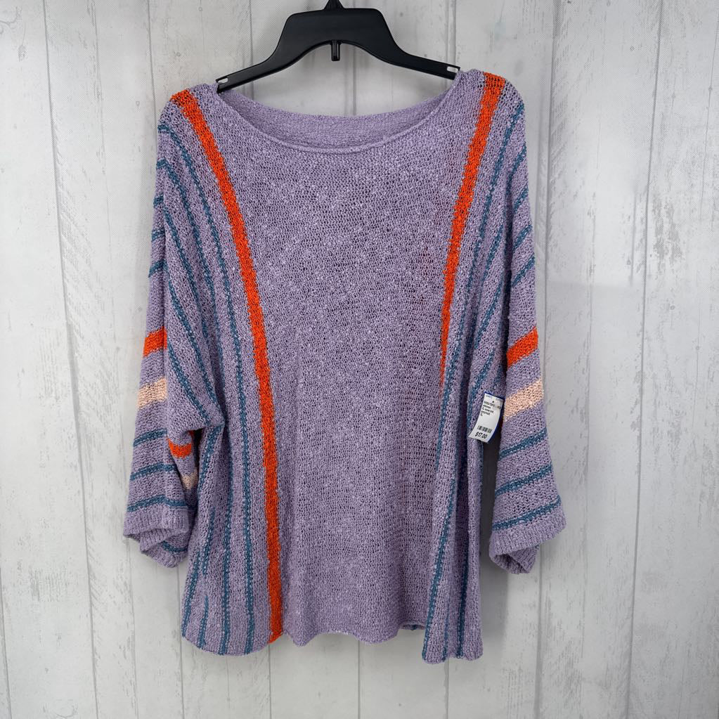 XL loose knit striped sweater
