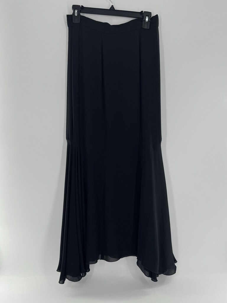 Chanel CC Logo Vintage Silk Maxi Skirt size 8