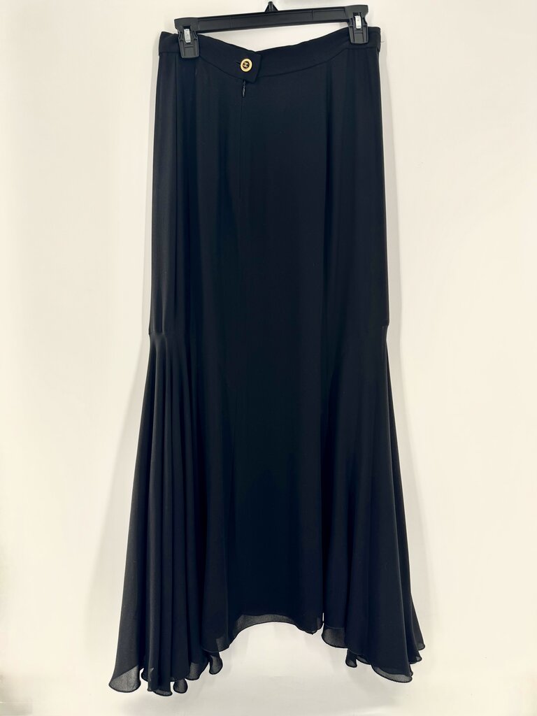 8 vintage silk chiffon maxi skirt