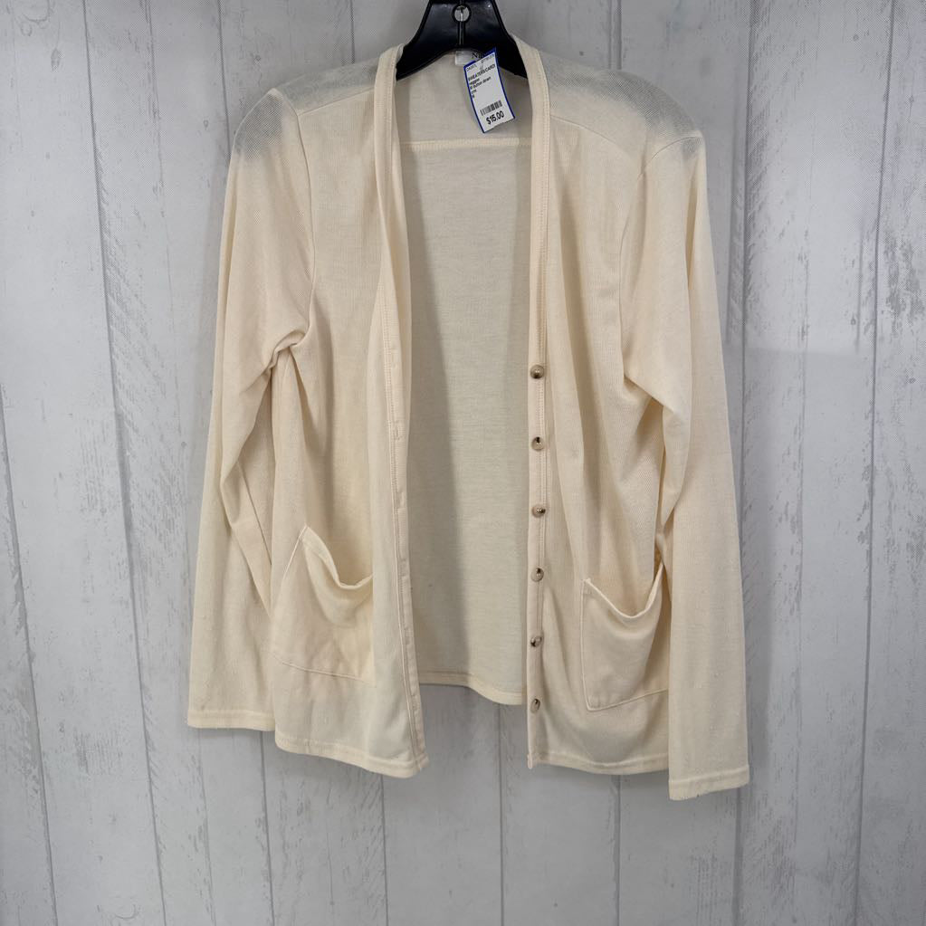 M button down ribbed cardi