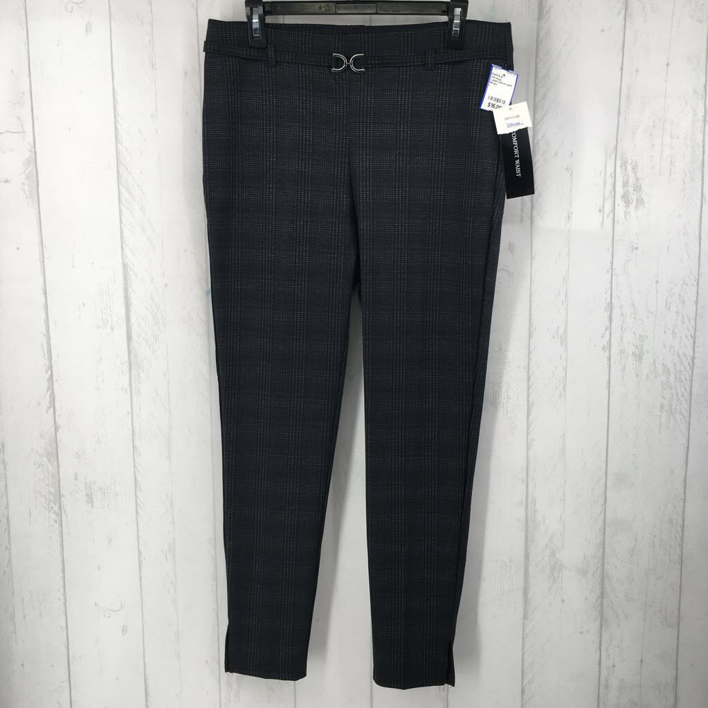 L plaid pull-on pant