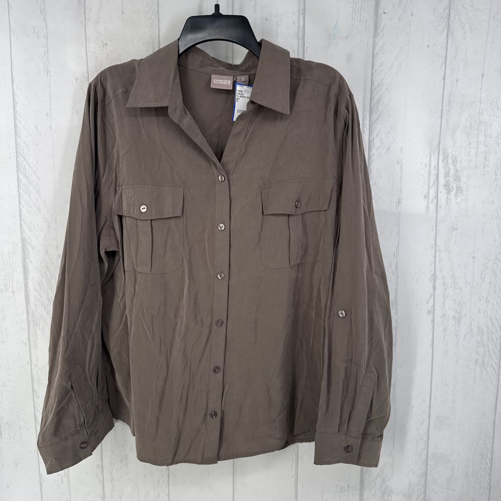 XL button down l/s top