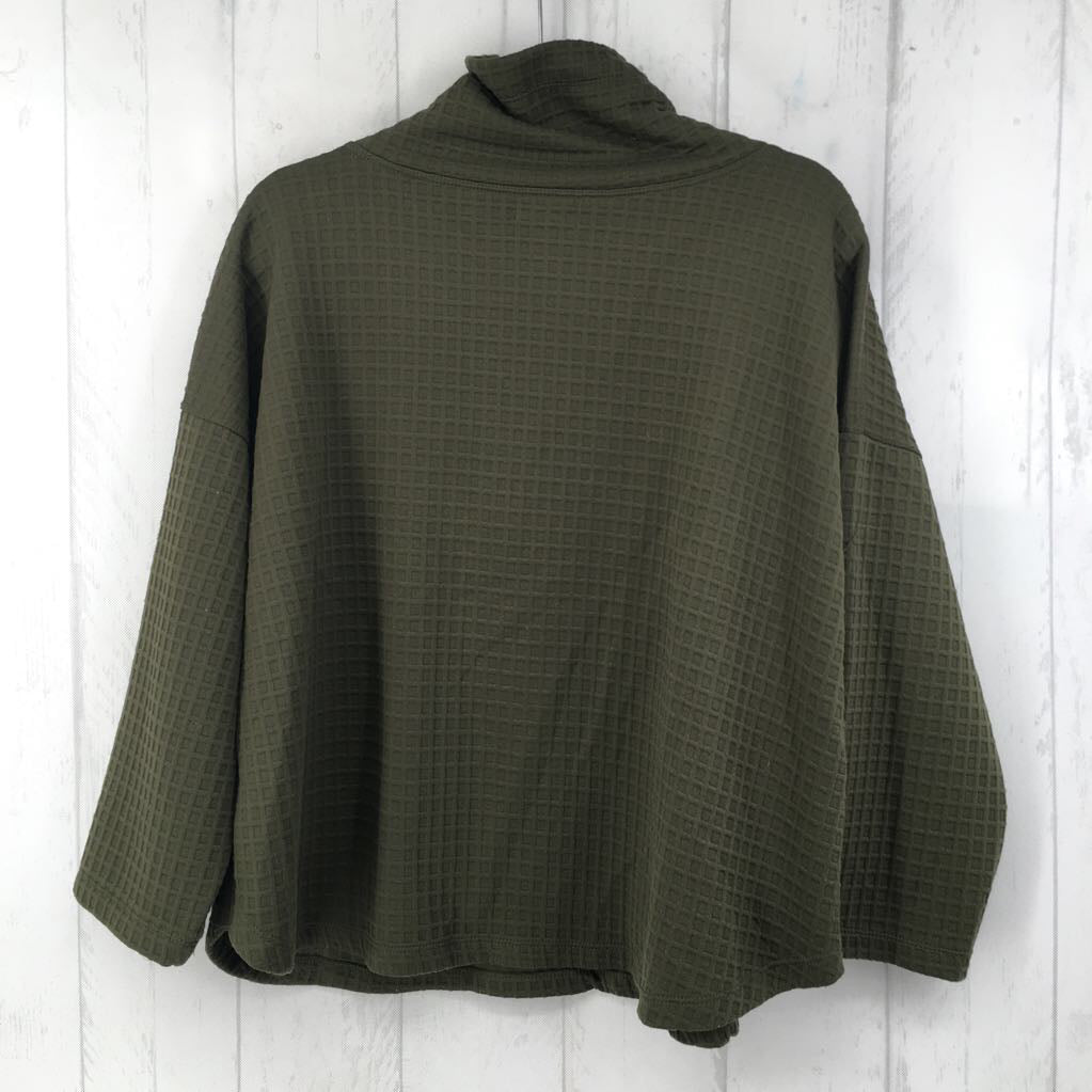 1X cowl neck 3/4 slv sweater