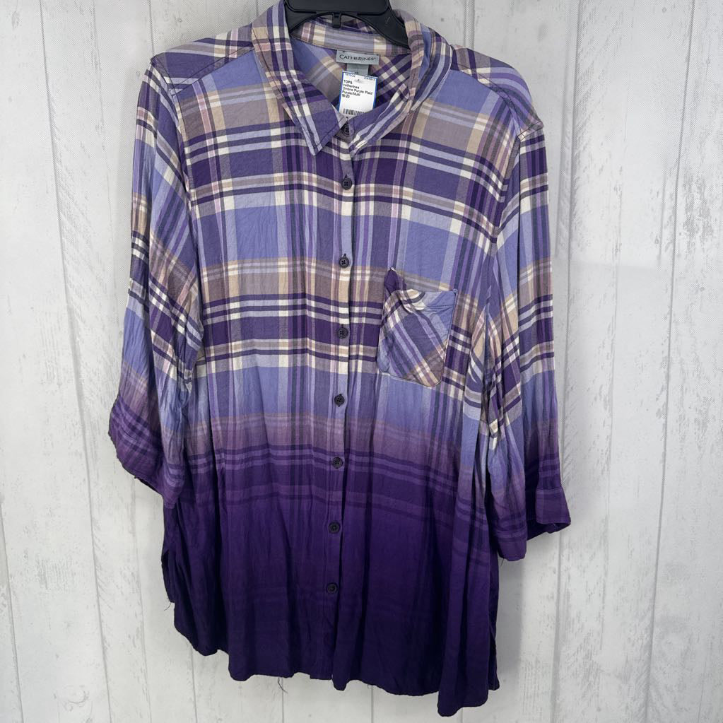 Ombre Purple Plaid L/s