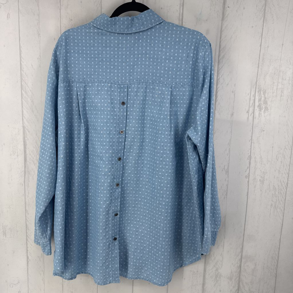 Square Patterned Chambray Button Down