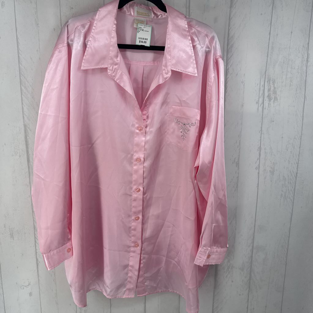 3x l/s satin button shirt