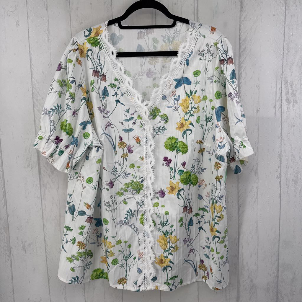 4xl s/s floral top