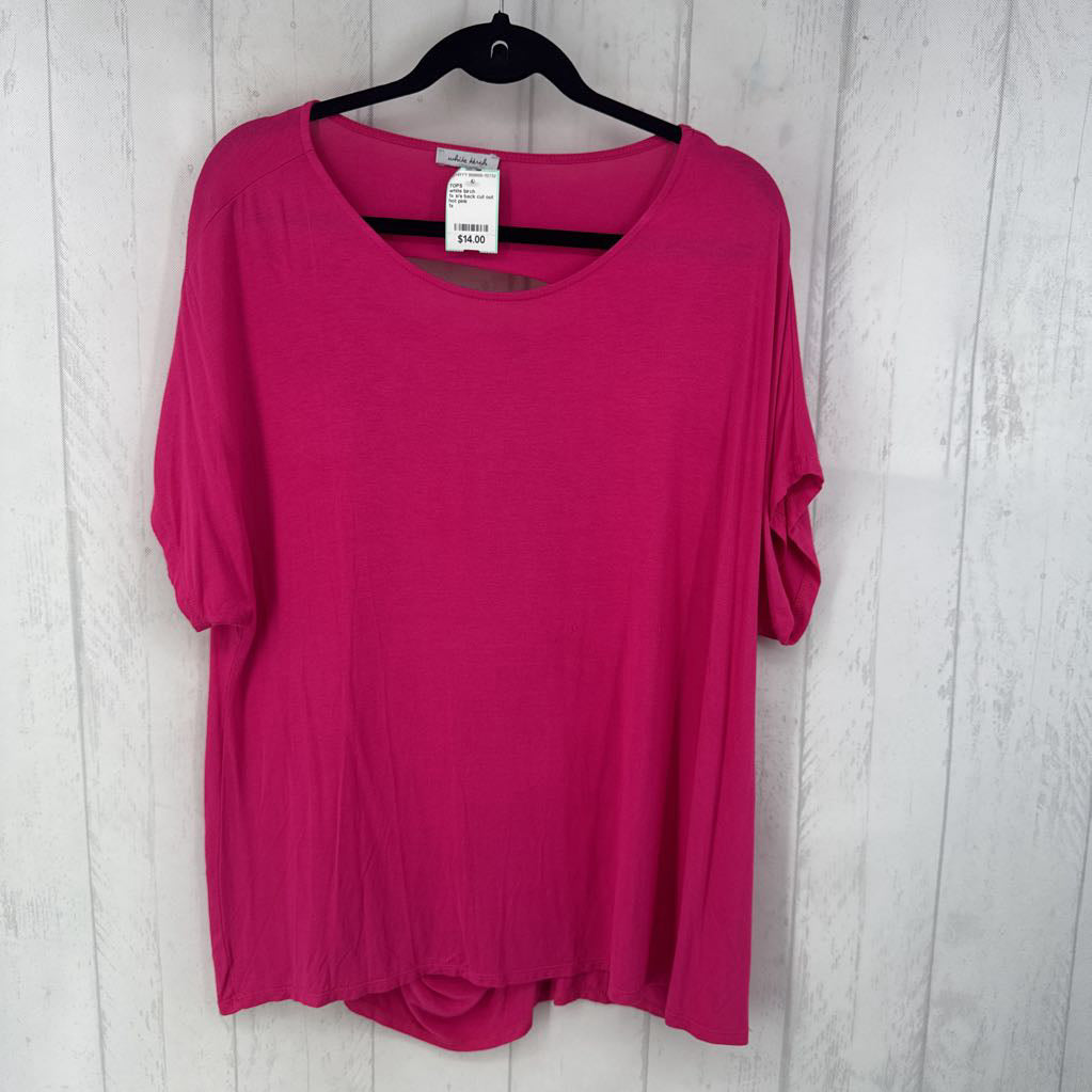 1x s/s back cut out top