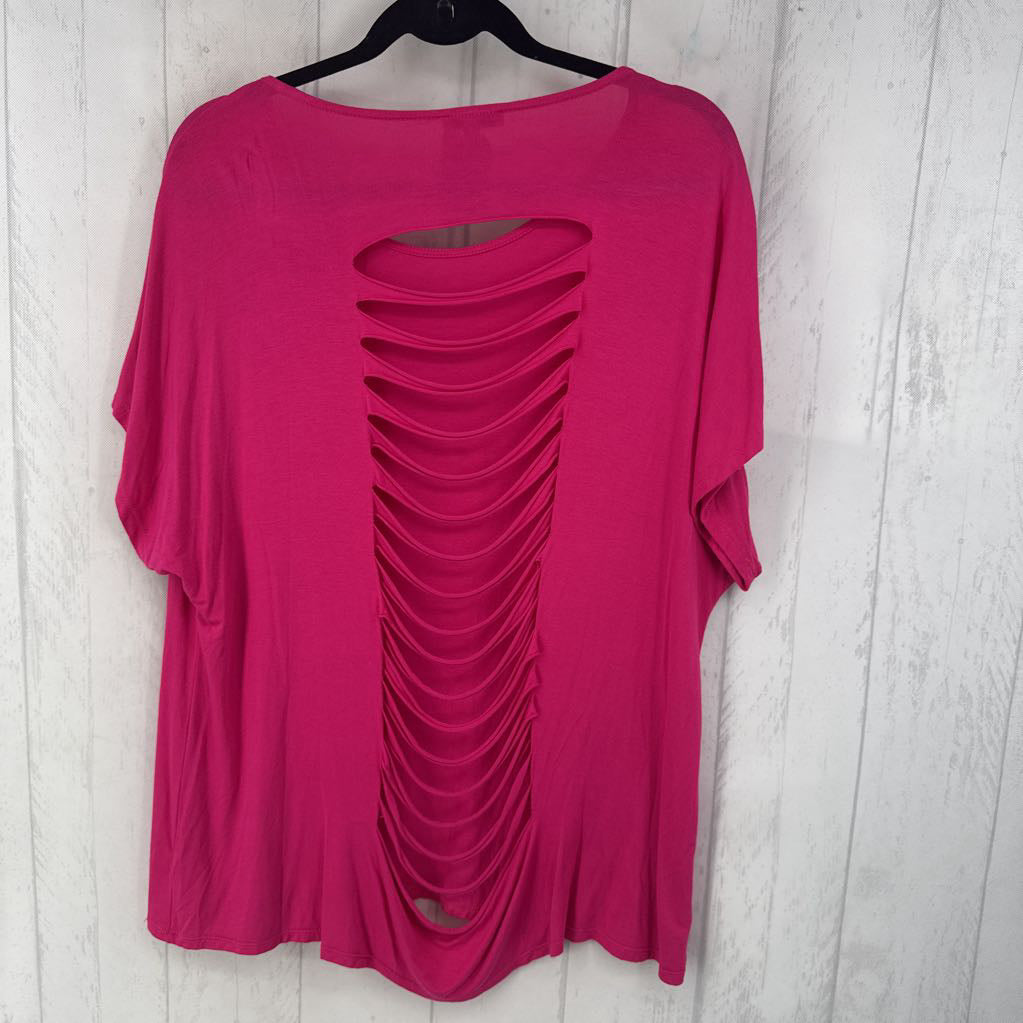 1x s/s back cut out top