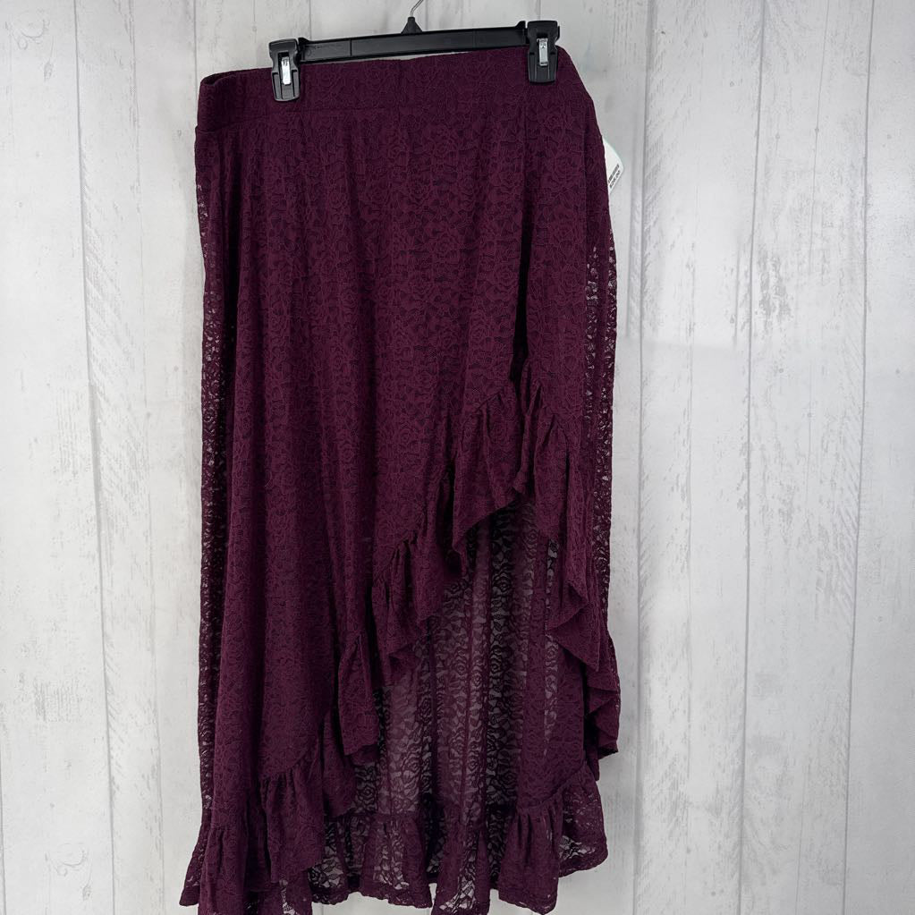 R60 2x asymmetrical lace maxi skirt