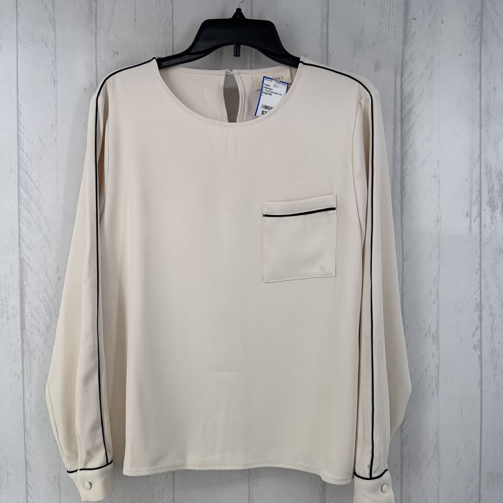 L front pocket l/s top