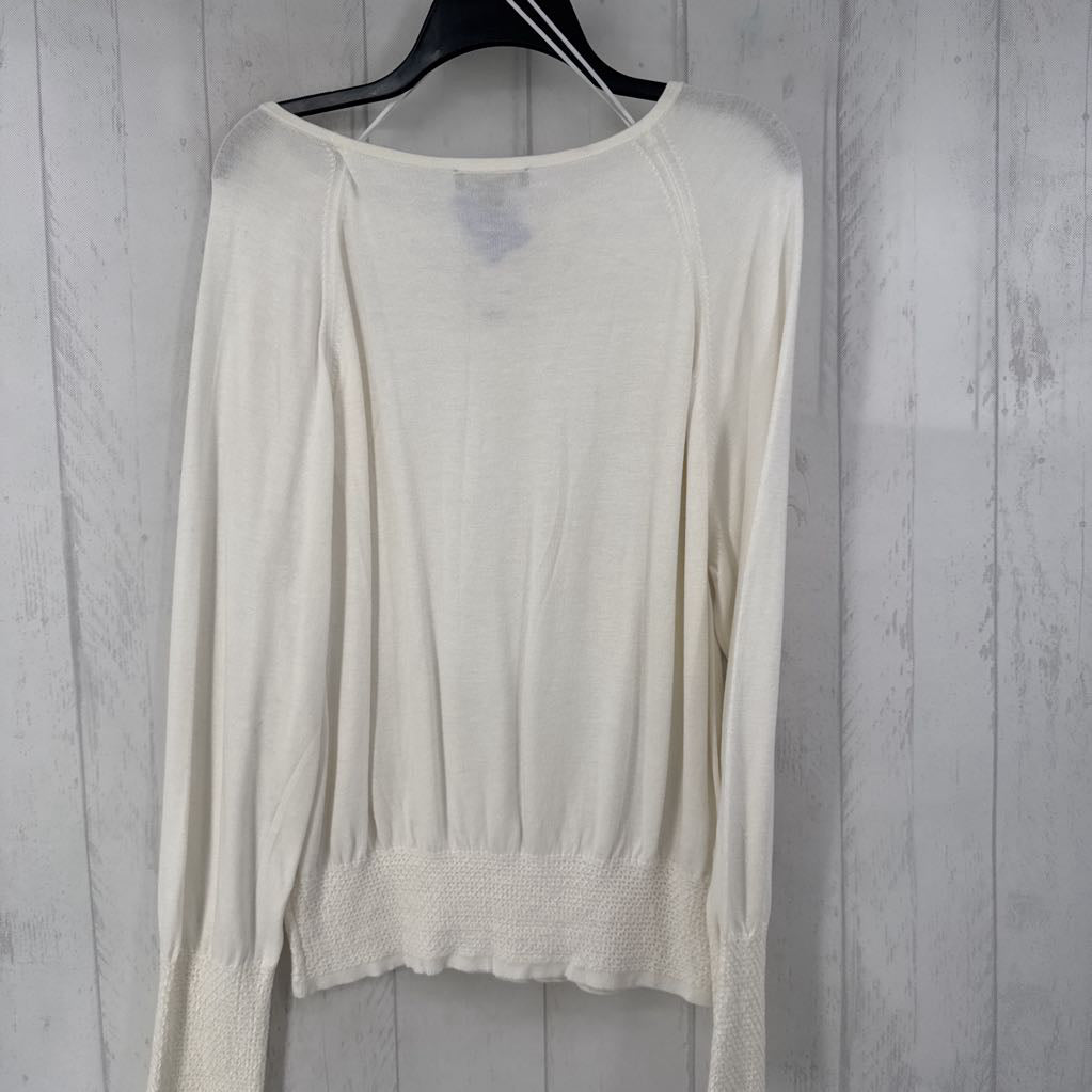 XL smocked hem l/s top