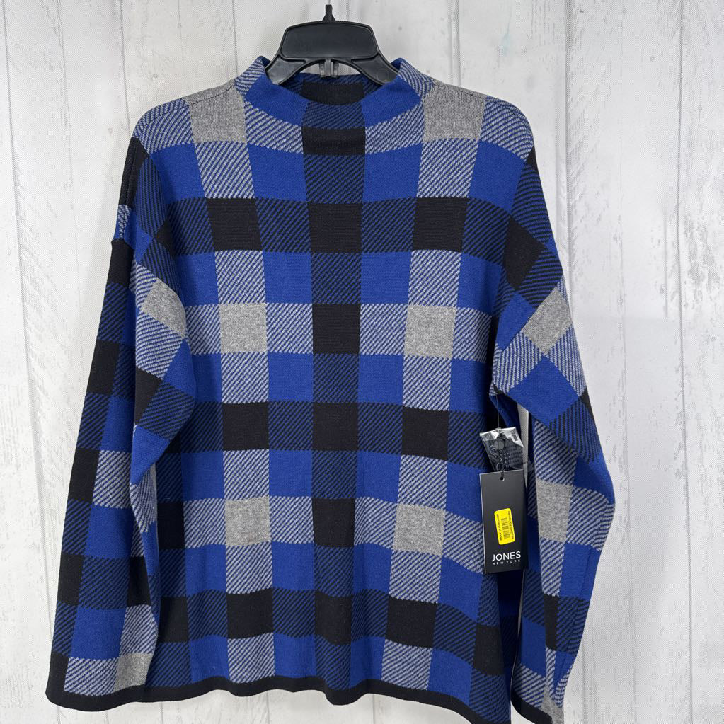 R25 L plaid mock neck sweater