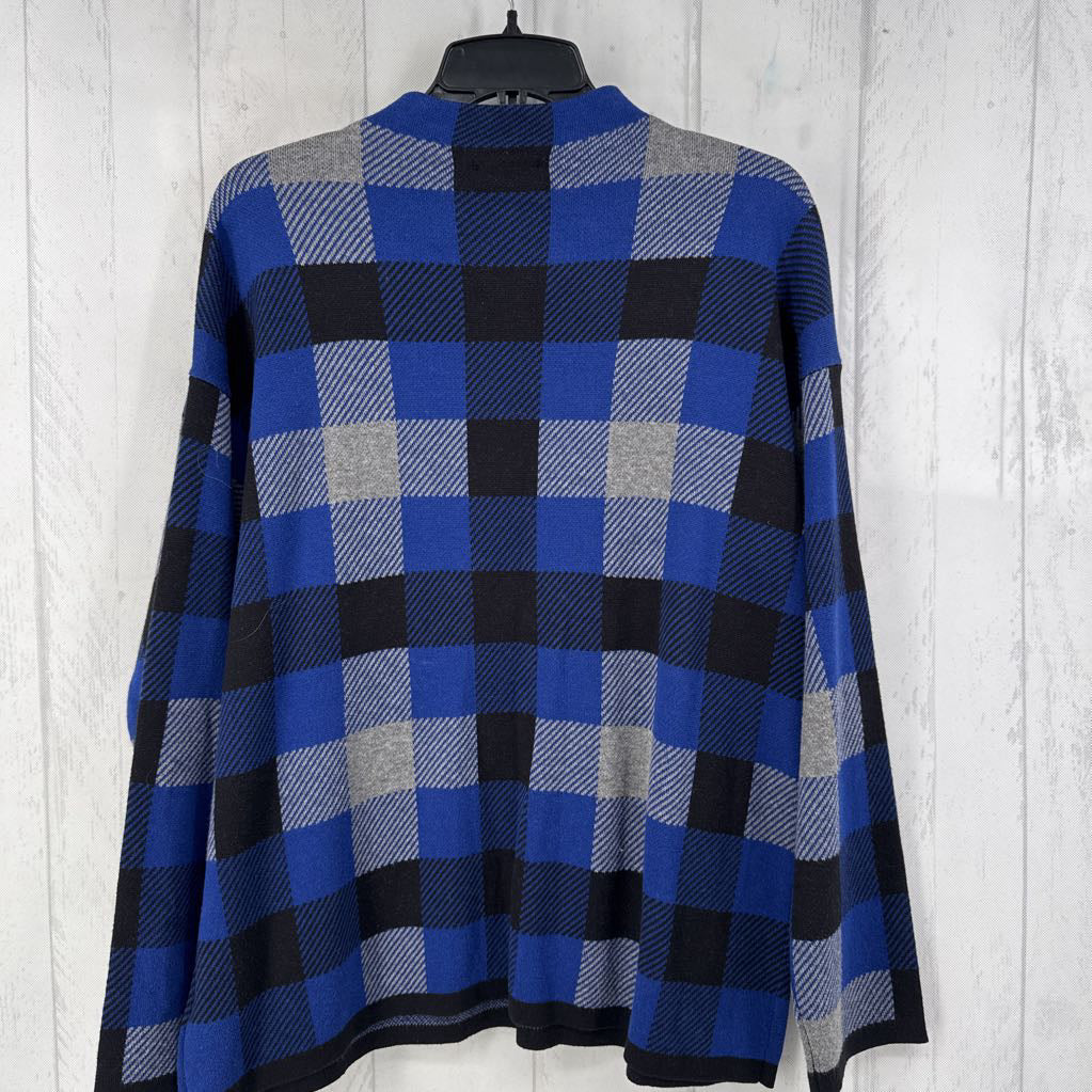 R25 L plaid mock neck sweater