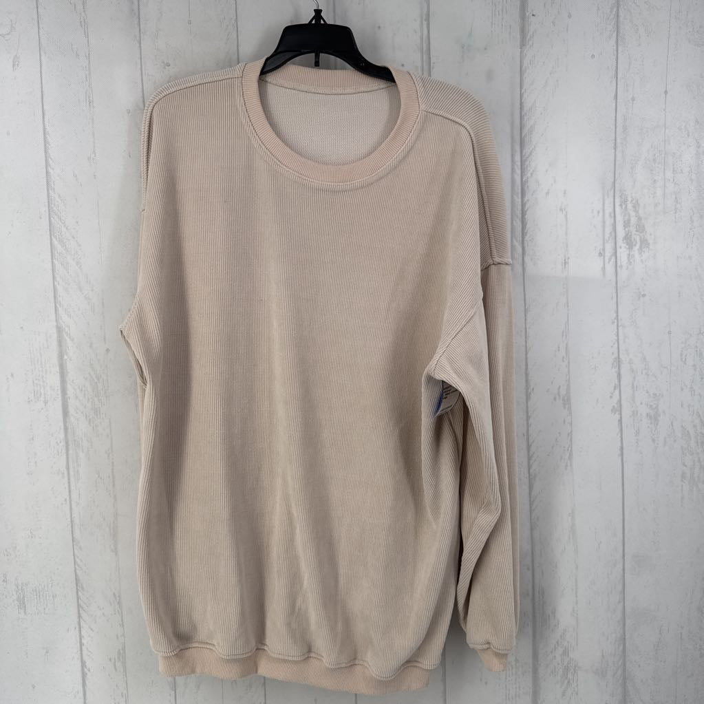L ribbed crewneck sweater