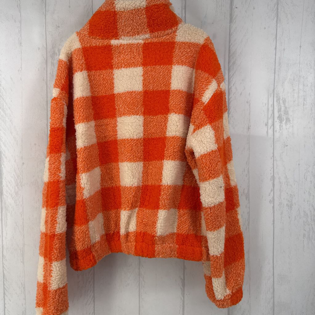 L plaid sherpa jacket