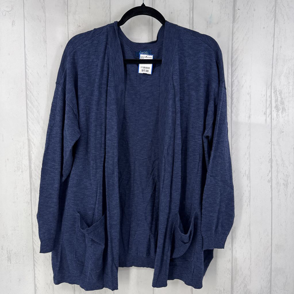 XL open front drop shoulder cardi