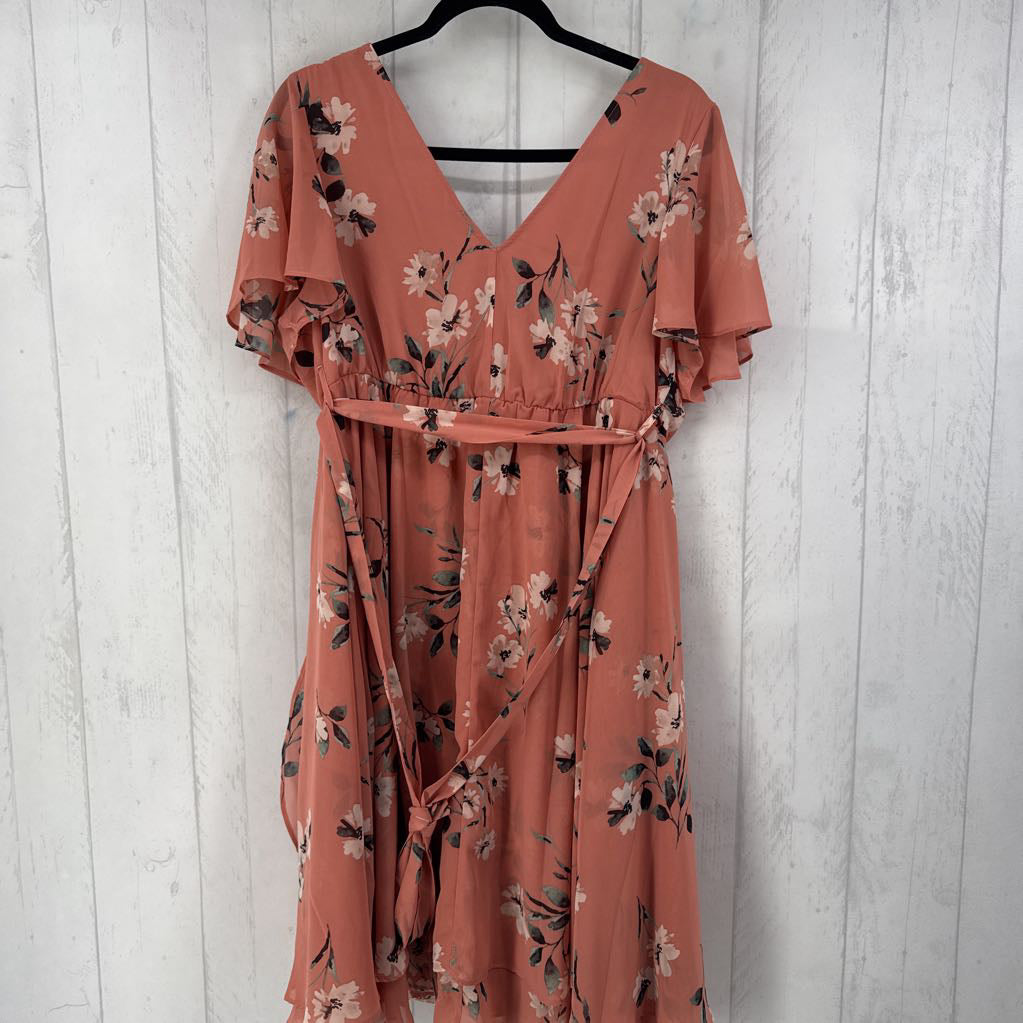 R75 10 chiffon wrap midi dress