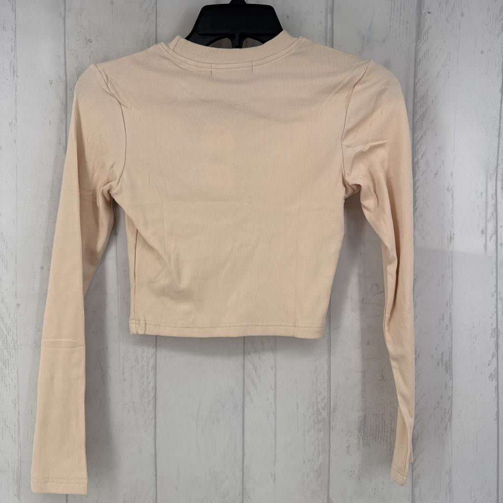 XS ribbed l/s cropped t-neck