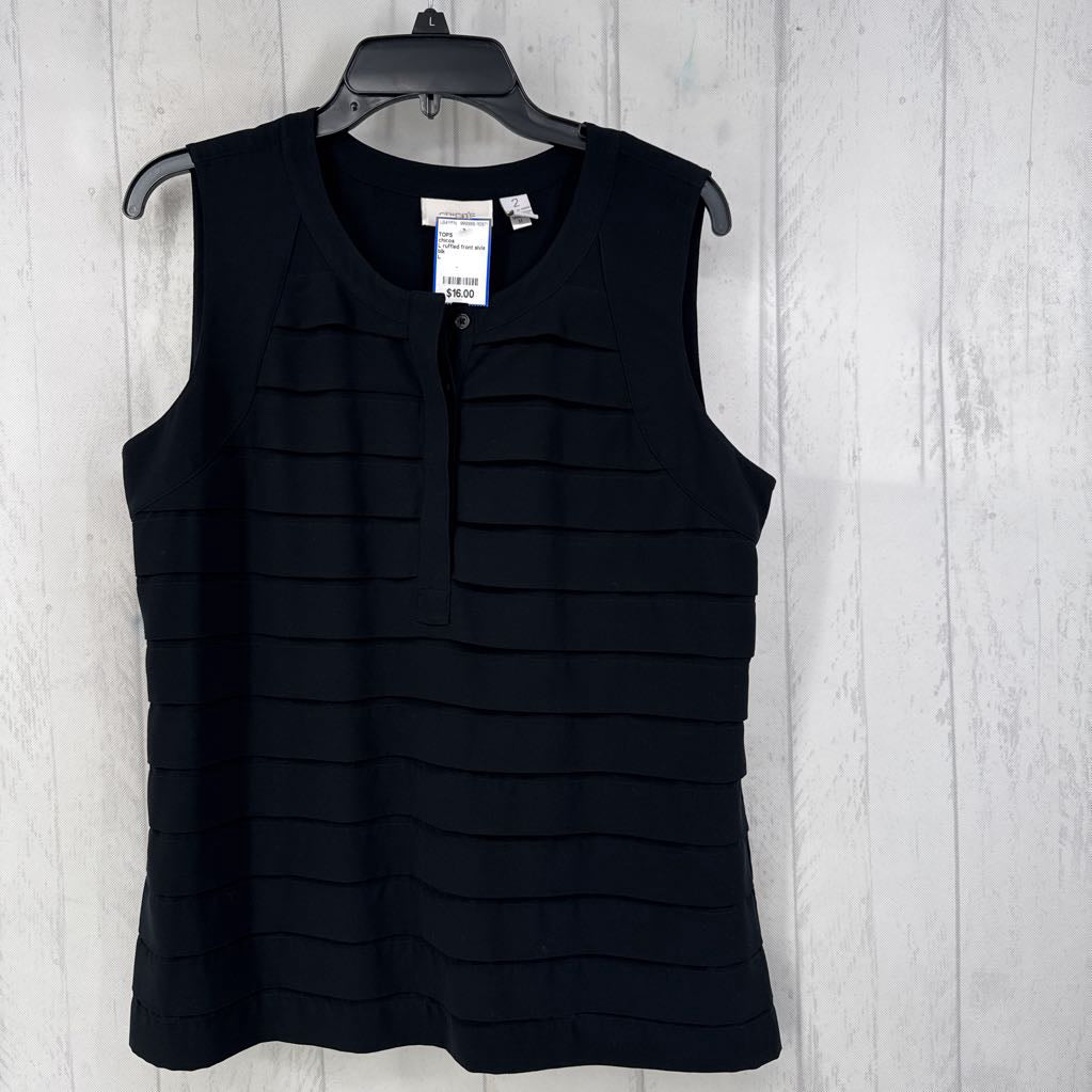 L ruffled front slvls top