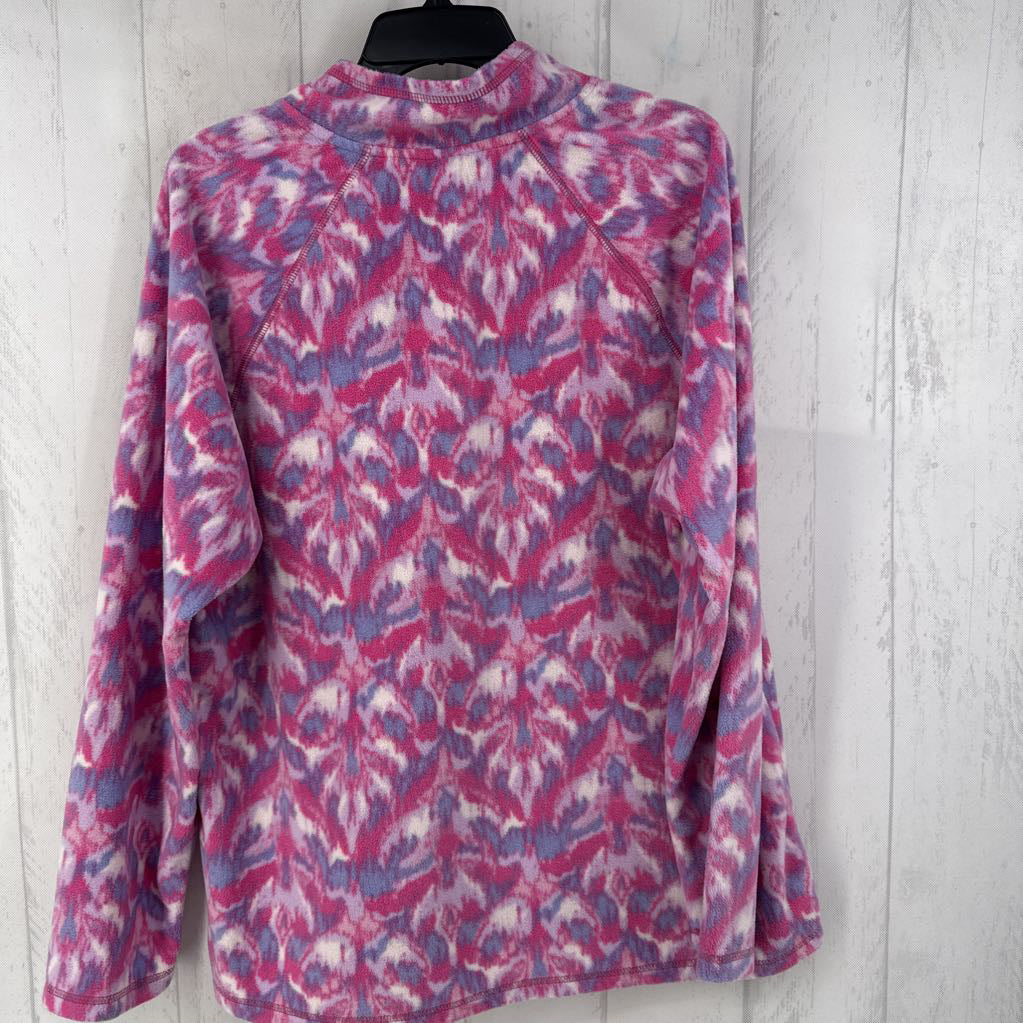 XL printed quarter zip fleece pullover