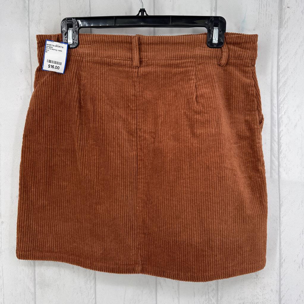 M corduroy mini skirt