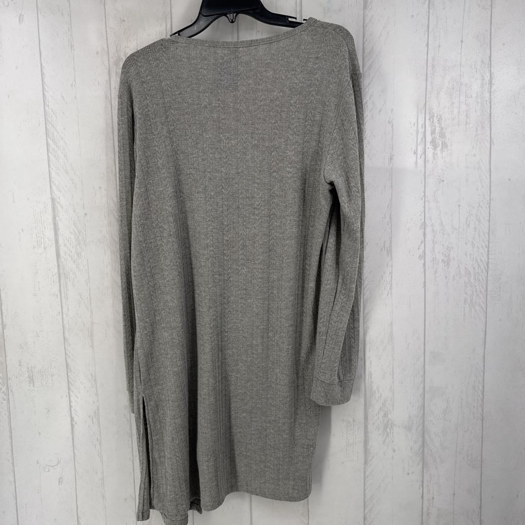 XL pointelle button down l/s cardi