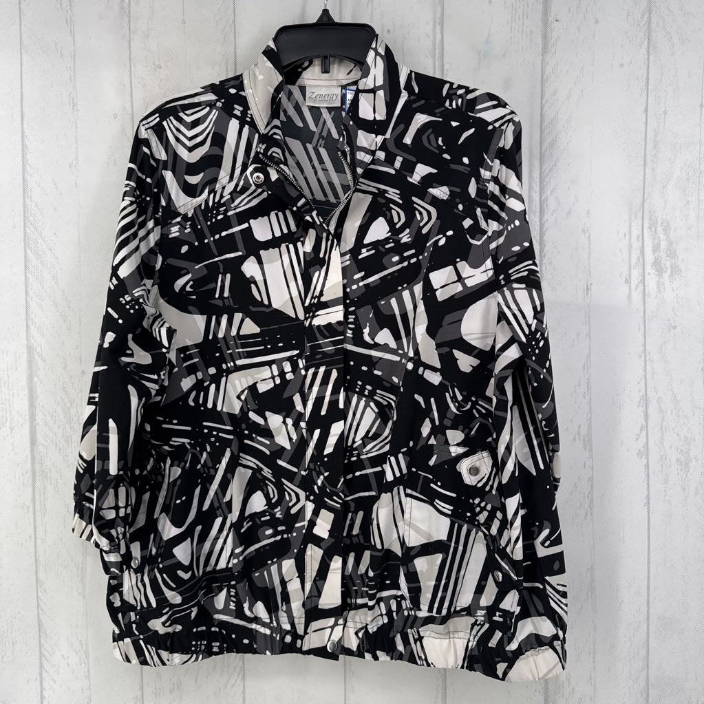 L printed 3/4 slv jacket