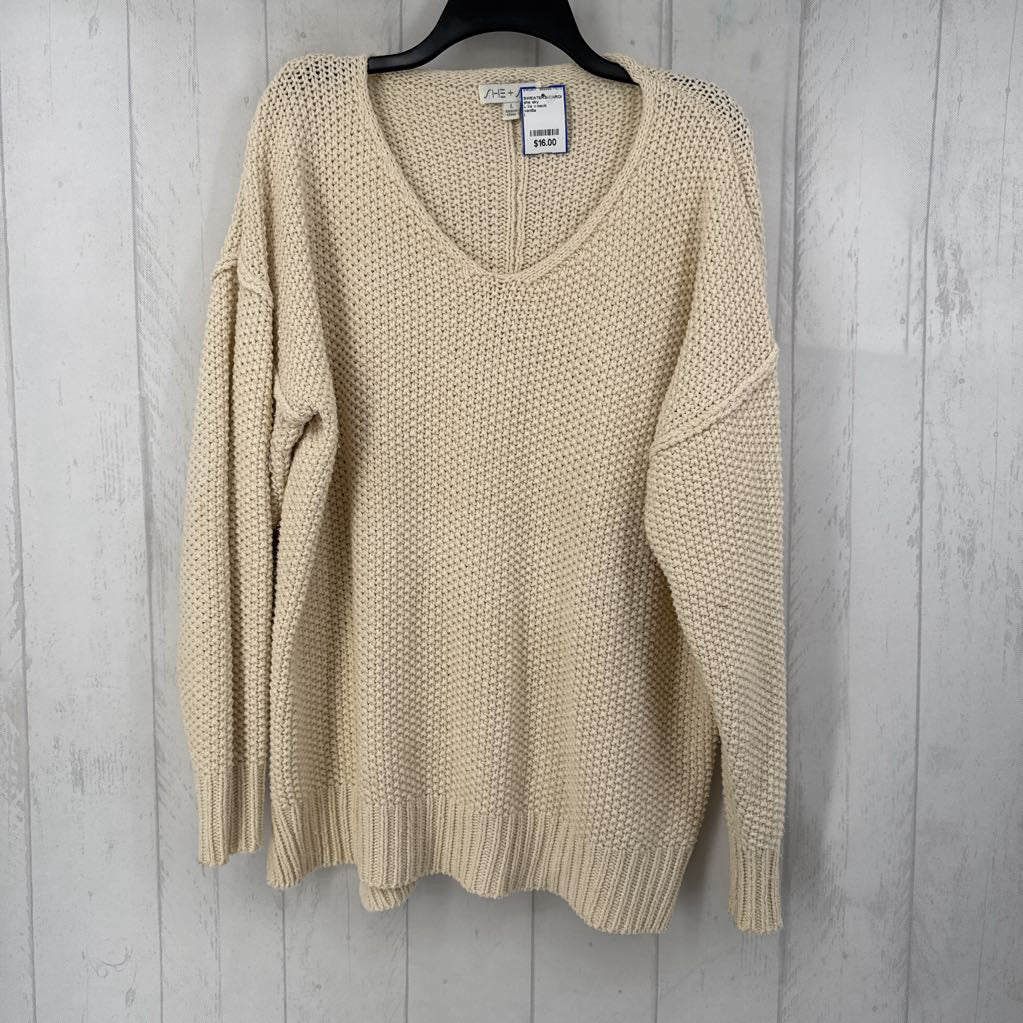 L l/s v-neck sweater