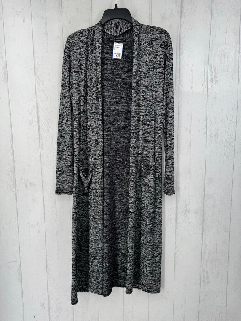 XL l/s marled open long cardigan