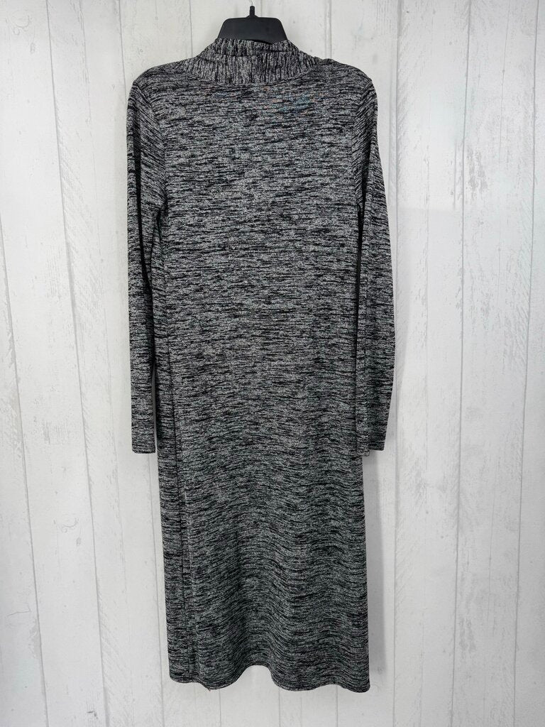 XL l/s marled open long cardigan