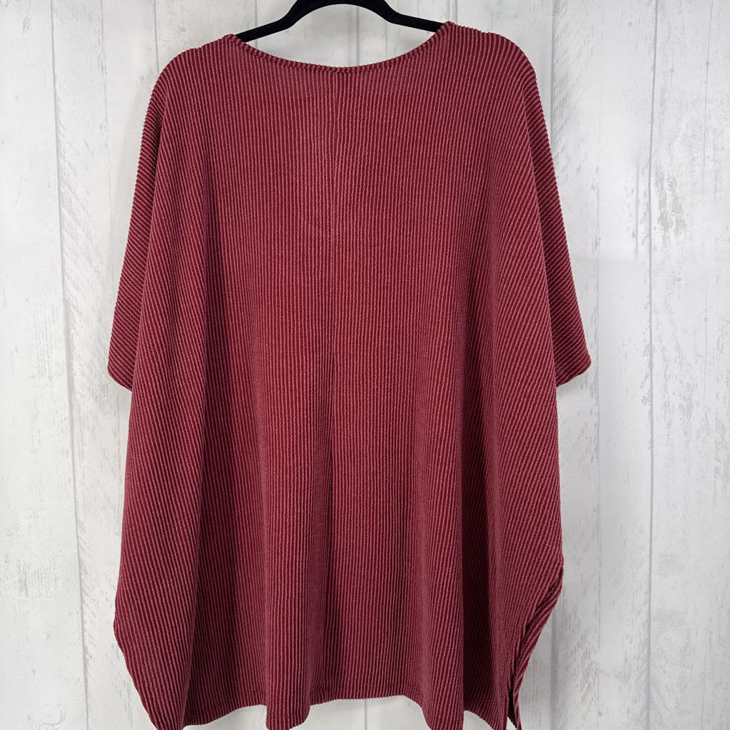 2X textured v-neck s/s tunic