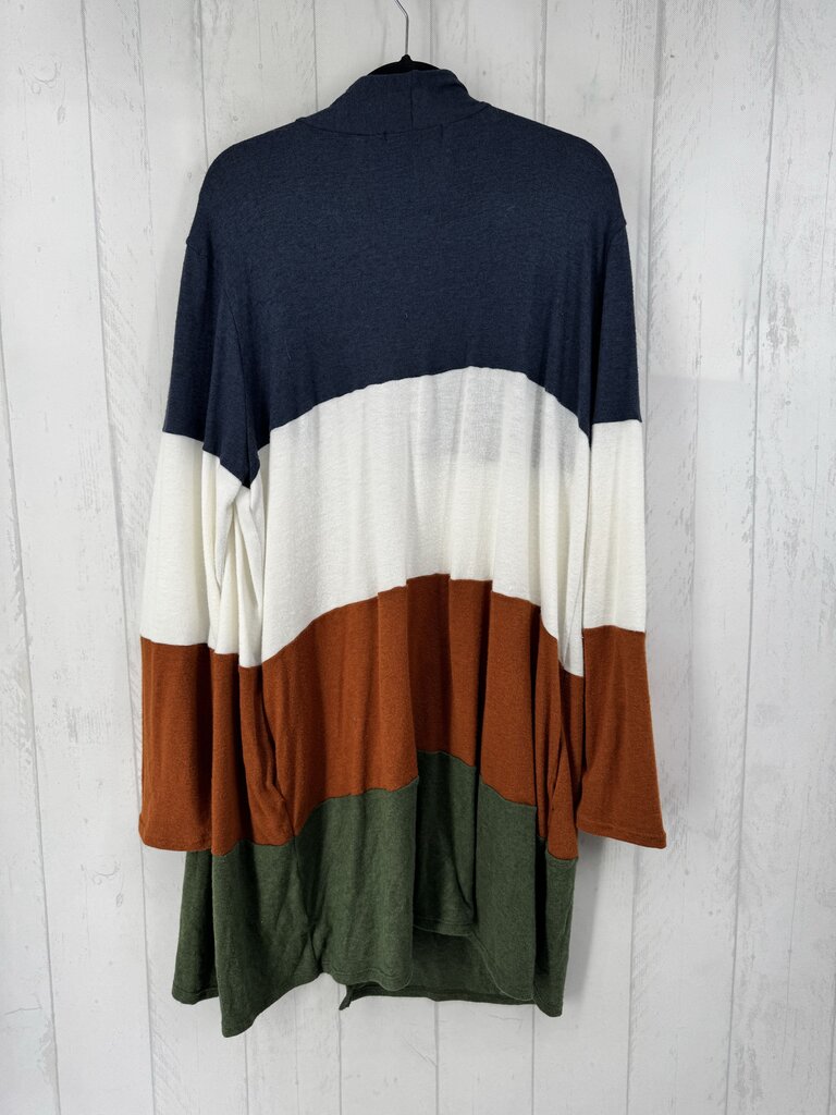 3X colorblock cardi