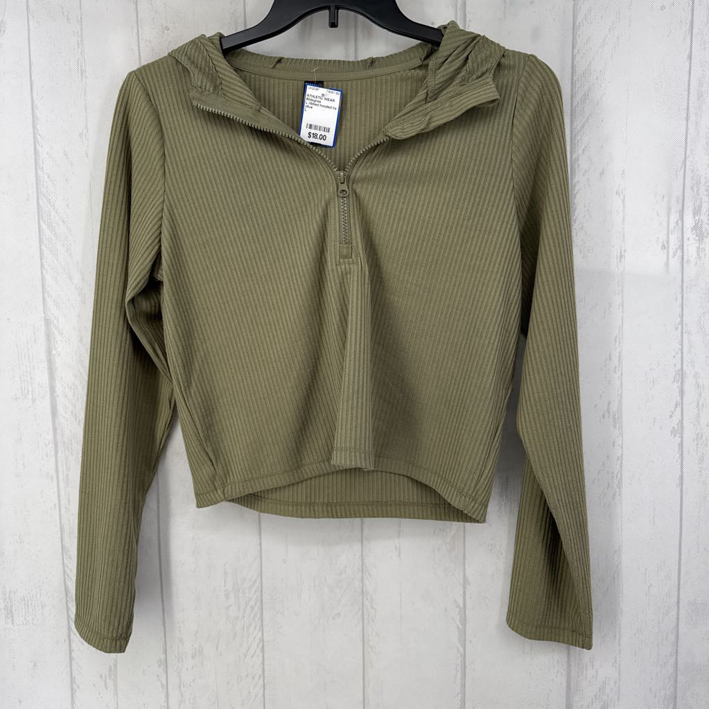L ribbed hooded l/s top