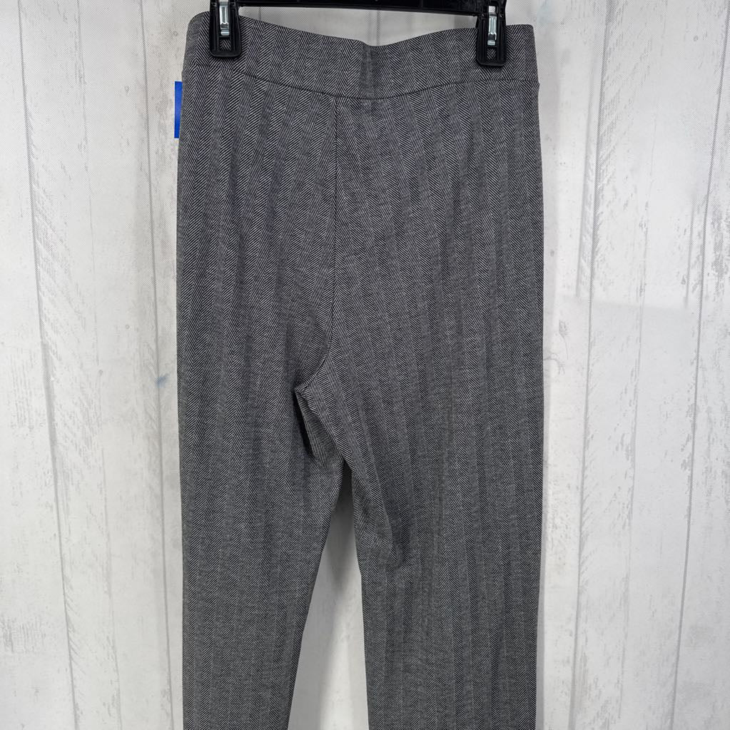 L herringbone print wide leg pant