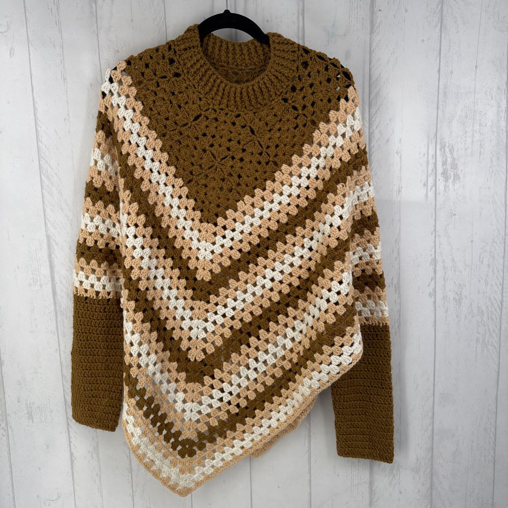 O/S crochet dolman slv sweater