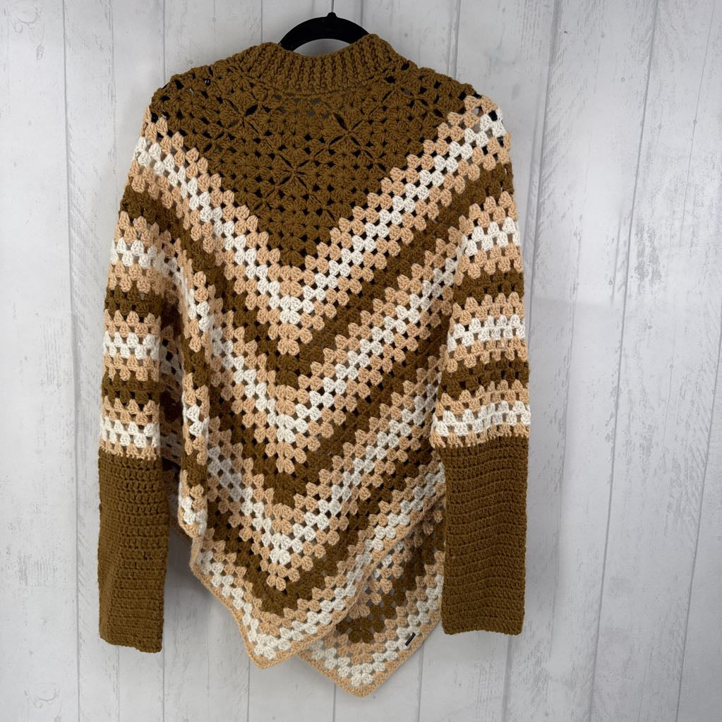 O/S crochet dolman slv sweater