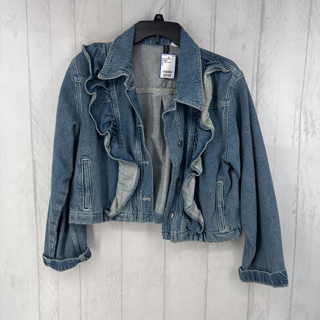 M ruffled jean jacket