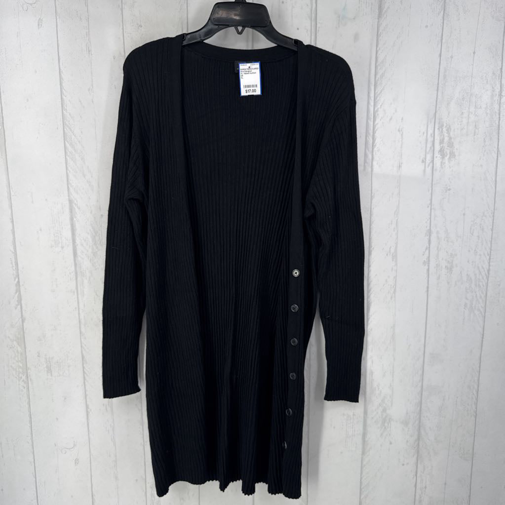XL ribbed button front cardi