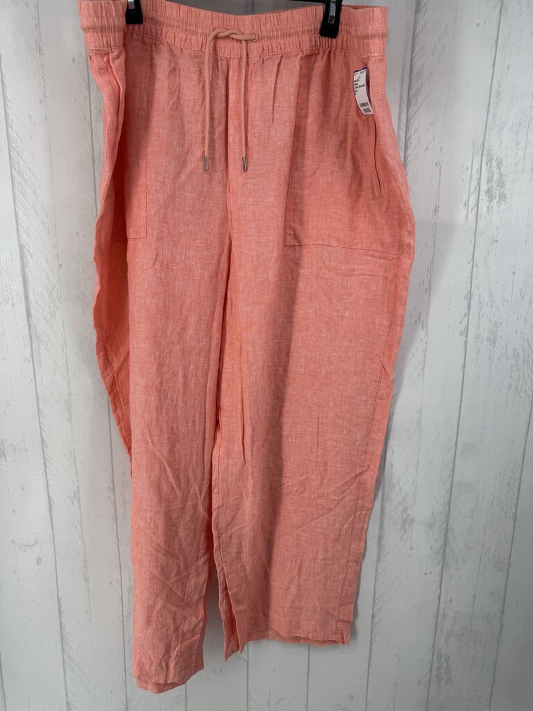 22 linen blend wide leg pant