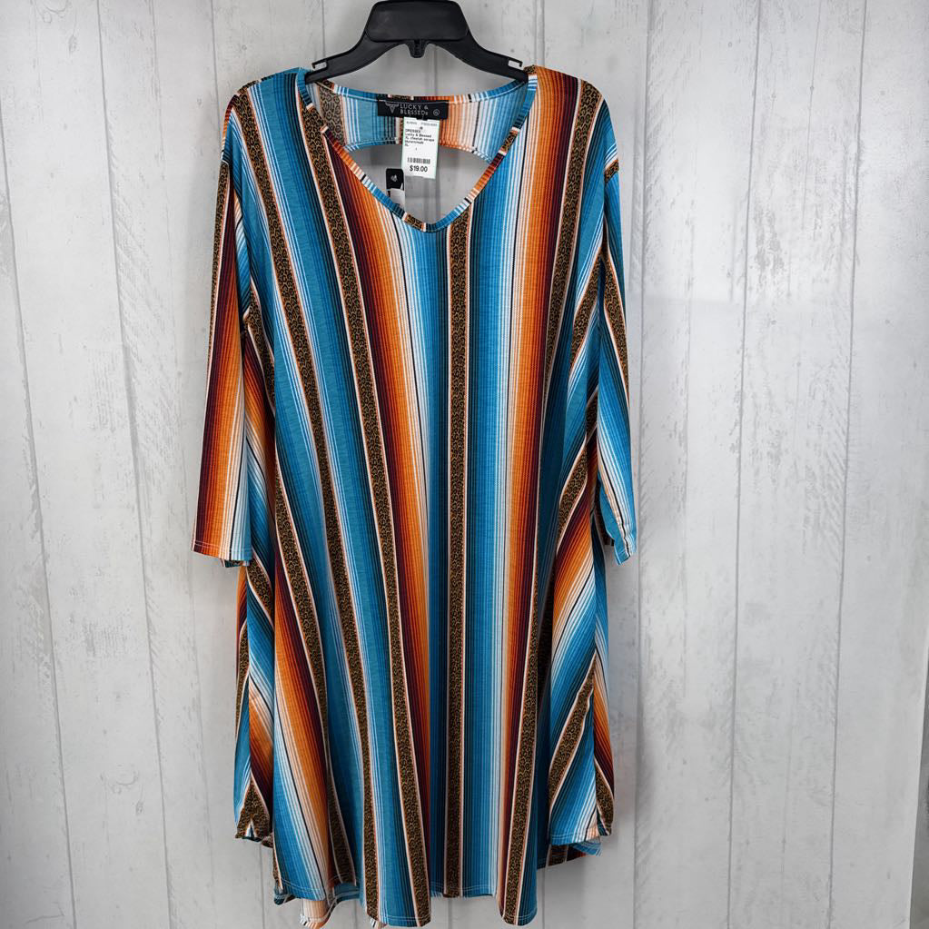 XL cheetah serape dress