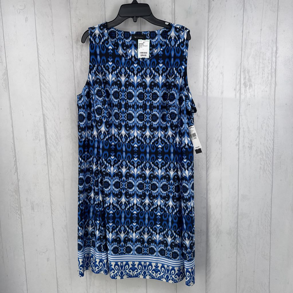 R48 XL slvls print dress