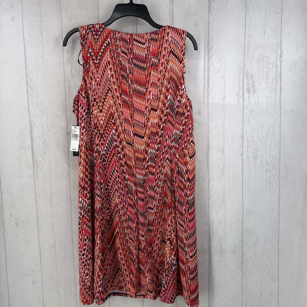 R48 XL slvls print dress