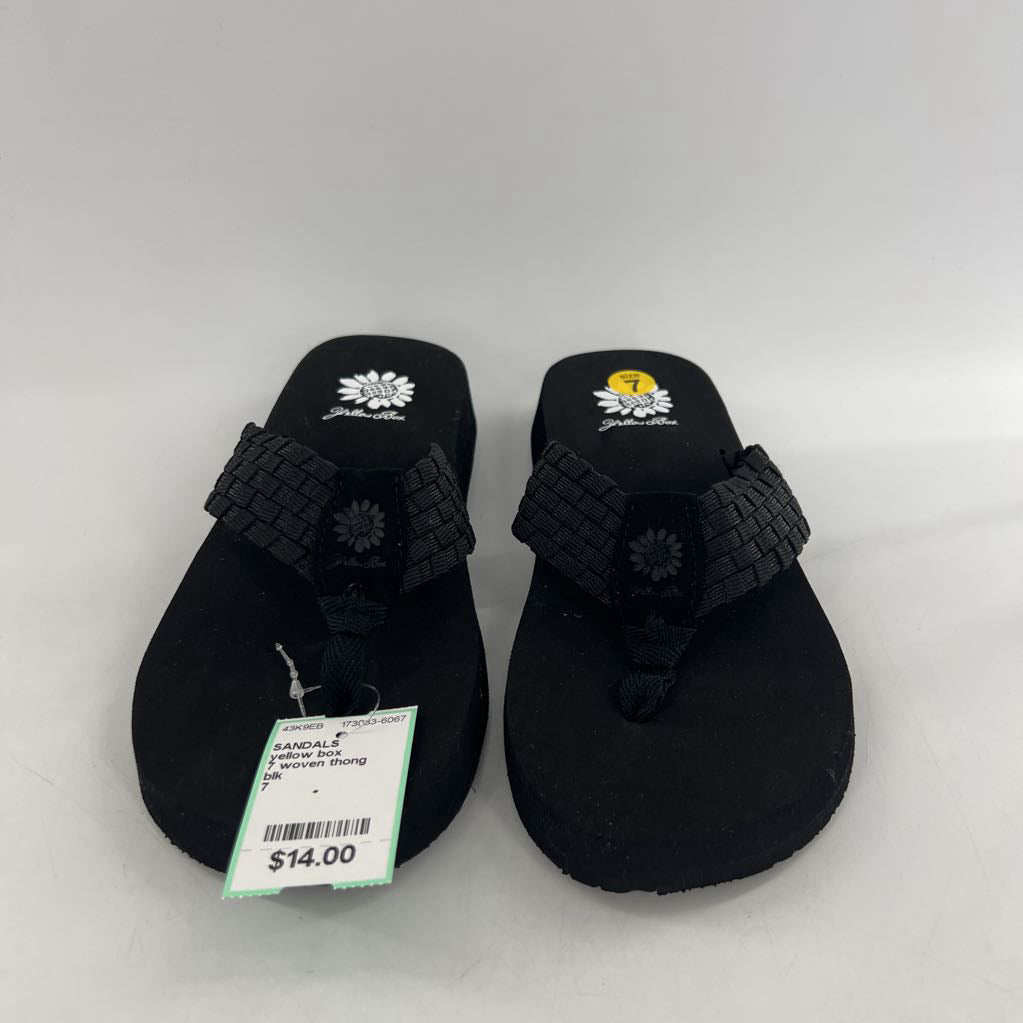 7 woven thong sandals