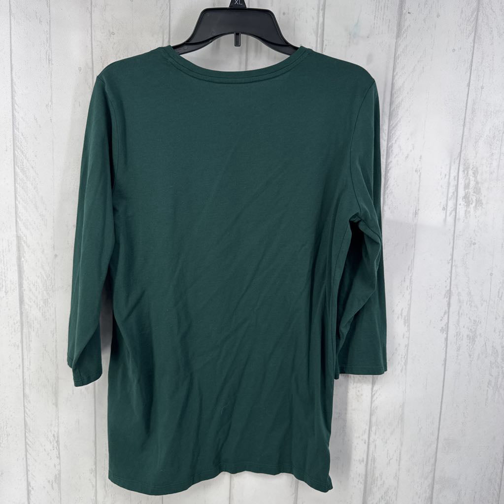 L crewneck 3/4 slv top