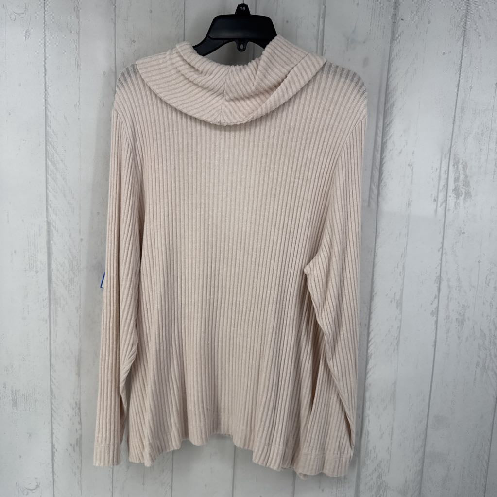 16/18 ribbed cowl neck top