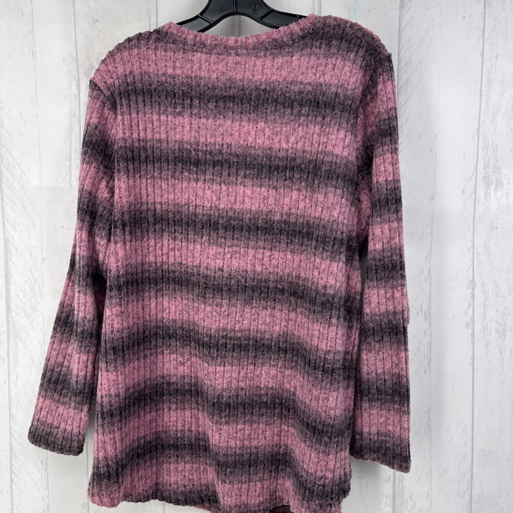 XL ribbed v-neck l/s top