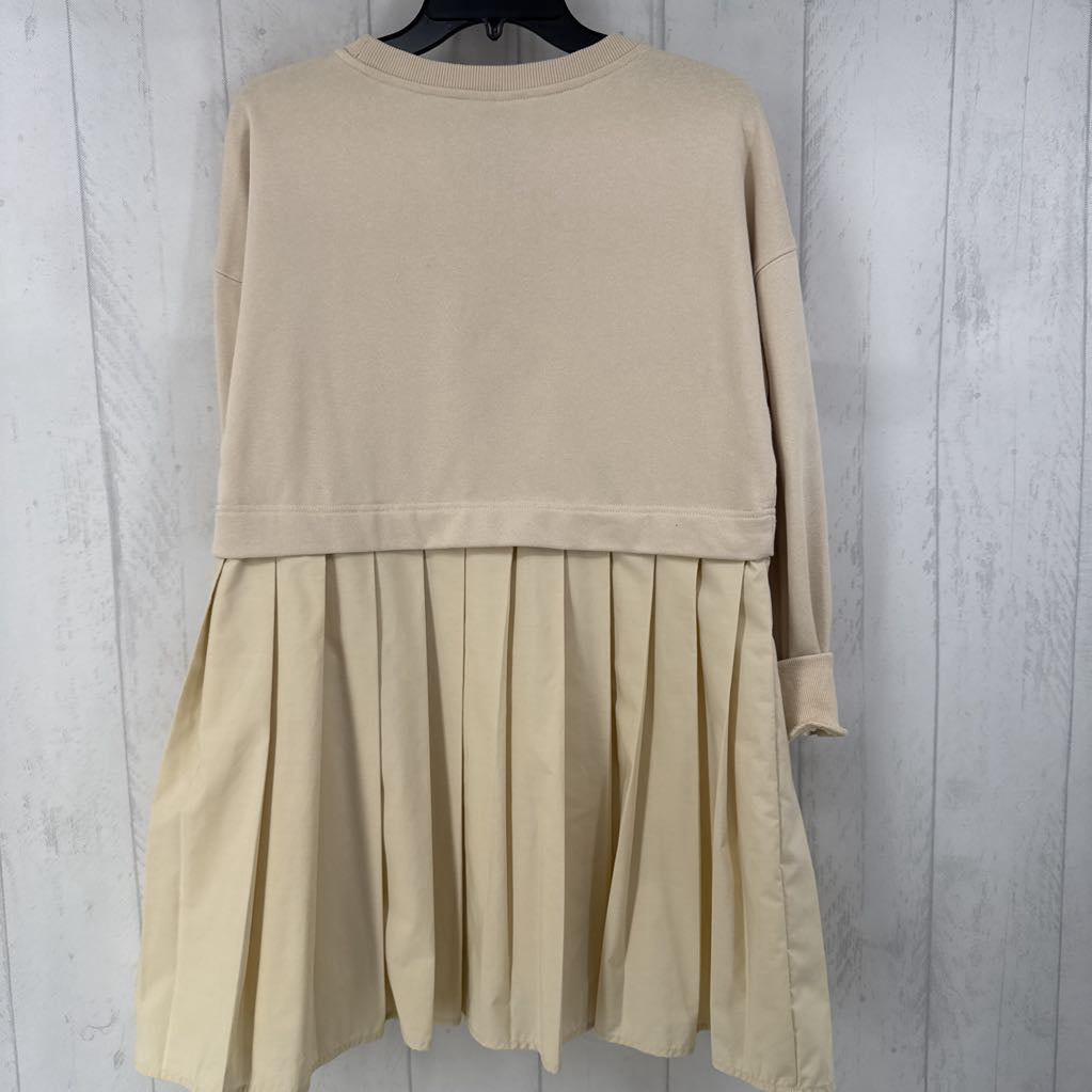 S pleated bottom l/s dress