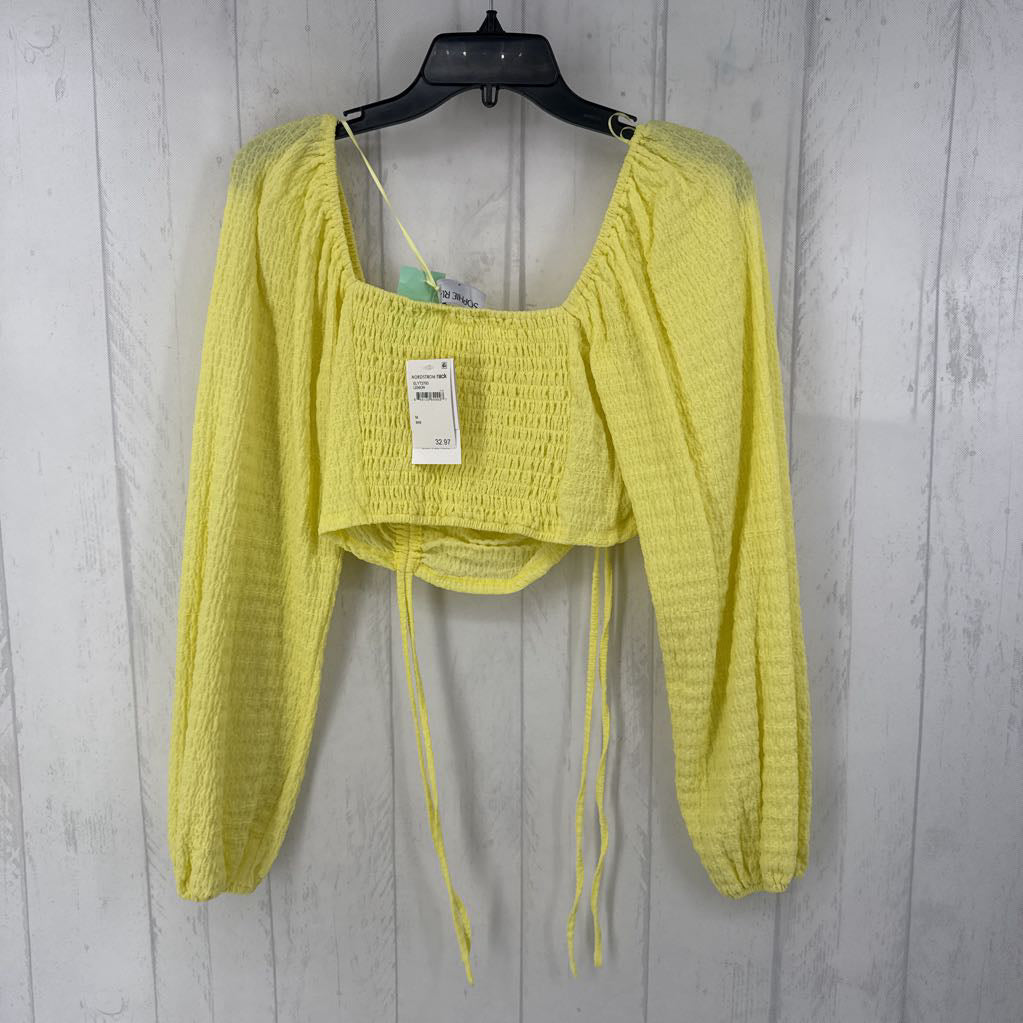 R33 M puffy l/s crop top